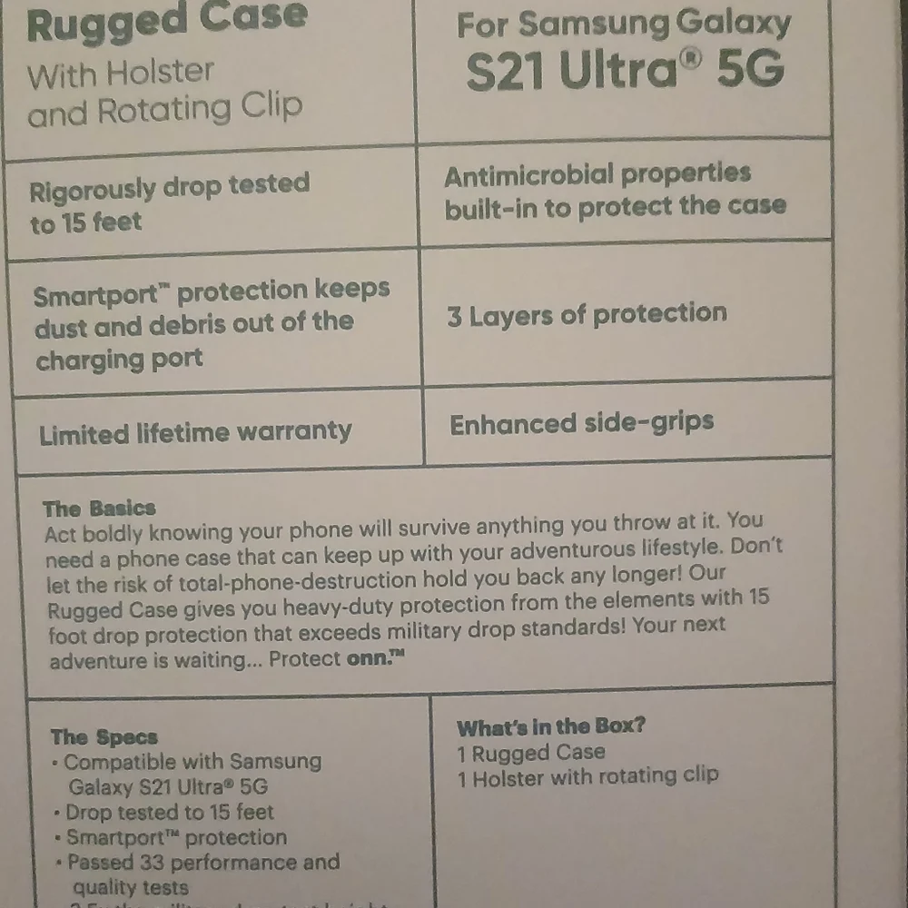 NIB Samsung Galaxy S21 Ultra 5G Rugged Case - Black